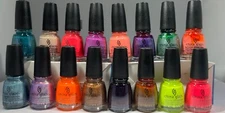 China Glaze Nail Lacquer with Hardeners, 0.5 oz. - CHOOSE COLOR!