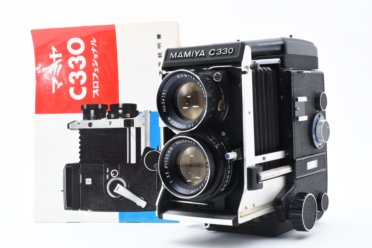 Boîtier Mamiya C330 Professional F + Objectif DS 105mm 3.5 Blue Dot – TLR 6x6, Excellent état