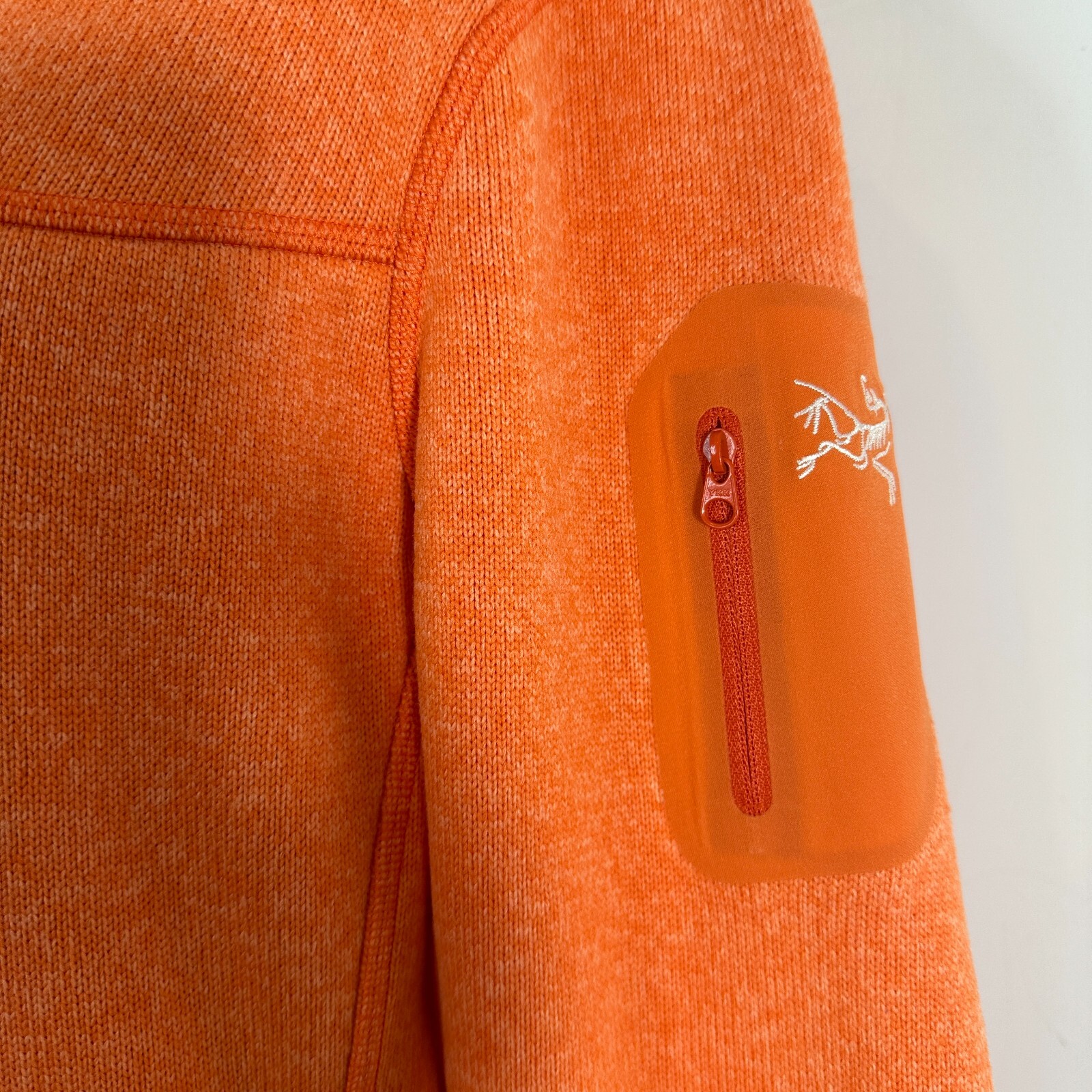 ARC'TERYX Giacca Pile Arcteryx Polartec Full Zip Covert Bordo Arancione Nuova Vestibilità Donna XL