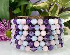 Wholesale 6 Pcs Natural Crystal Bracelet 6mm 7.5 Healing Crystal Natural
