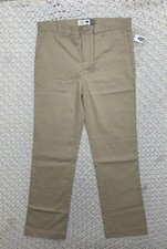 Old Navy Youth Pants SZ 14 Husky Standard Beige Straight Leg Adjustable   Cotton