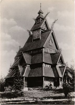 CPA AK NORWAY-Norsk Folkemuseum-Stavkirke fra Gol i Hallingdal (333478 ...