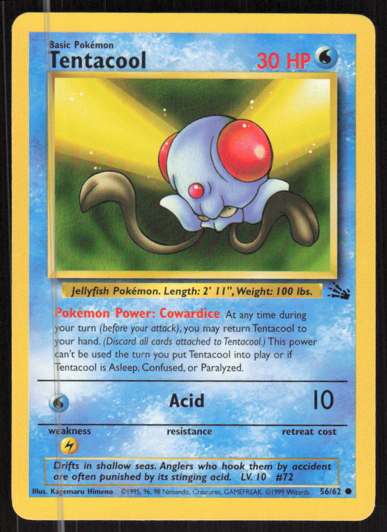 Pokemon TCG Fossil #56/62 Tentacool NM