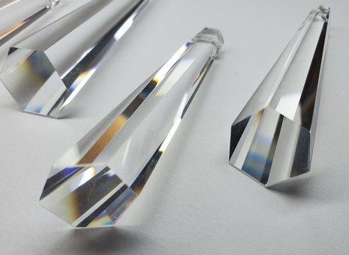 61x14mm Asfour Kristallklar 6-seitig abgestuft Prisma Sonnenfänger Anhänger-Set/2 - Bild 6 von 8