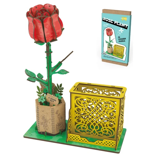 3D-Puzzle 3D Puzzle Holz, DIY-Blume Aus Holz, Modellbausätze Für Blumen 92 tlg