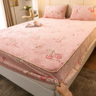 Bed Sheets Elastic Fitted Sheet Home Coral Fleece Mattress Cover Warm Bed Sheet