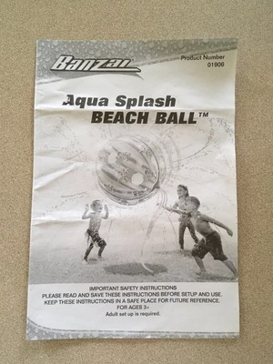 aqua splash beach ball