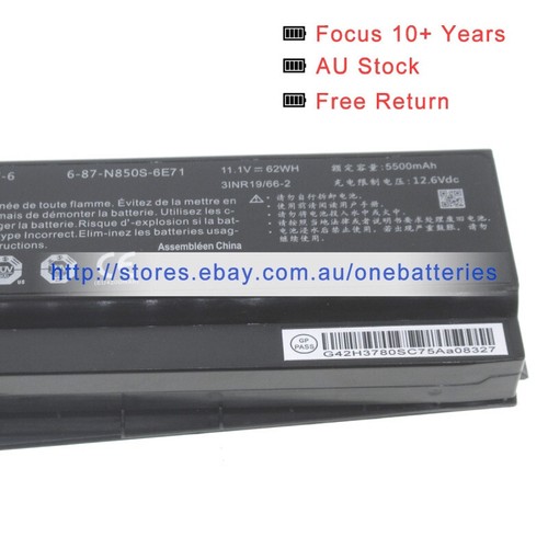 Genuine 6-87-N850S-4C41 battery for CLEVO NP6870 NP5852 NP5855 NP6872 NP5850 62W - Foto 5 di 6