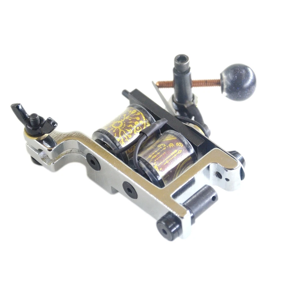 1PC IRON CHROME PLATING TATTOO MACHINE SHADER 25MM 10WRAPS COPPER WIRE COIL 8-32 - Image 4 of 4