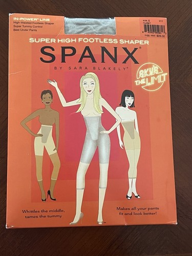 Spanx Sara Blakely Super High Footless Pantyhose Sz E Nude 1 #912 In Power Line - Picture 6 of 6