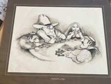 Vintage 1970’s Gary Patterson “Twenty-One”   16x20 Las Vegas Black Jack, Cards