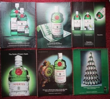 Lot of 12 Different TANQUERAY Imported GIN Print Ads ~ Bottles with Phrases