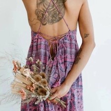 Bohemian Floral Cutout Dress
