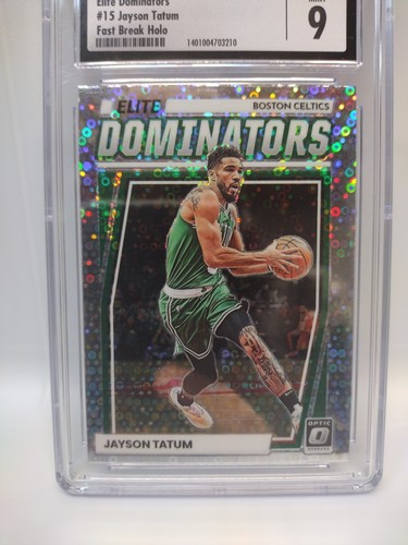 ๐2022-23 Donruss Optic Elite Dominators #15 Jayson Tatum Fast Break Holo CGC 9 - Picture 2 of 6