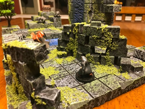 Aztekischer Wasserfall Ruine Set Dungeons and Dragons Pathfinder d&d Geländelandschaft - Bild 6 von 9