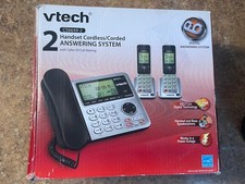 VTech CS6649-2 Corded/Cordless Phone System - Answering Machine - 2 Handsets NEW