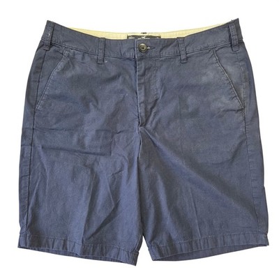 Hollister Mens Navy Blue Flat Front Epic Flex Chino Shorts Size 34 Beachy Skater