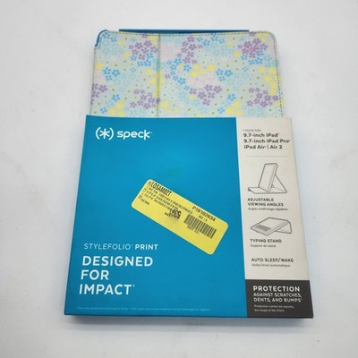 Speck 9.7   iPad Air 2 Folio Case - Flower Print Aster Purple and Blue-New
