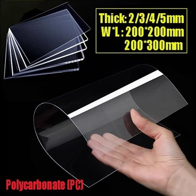 Klare Polycarbonat platte PC Kunststoff Ausdauer Platte Dick 2/3/4/5mm Zuschnitt - Bild 1 von 4