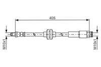 Bremsschlauch Vorderachse FüR Fiat Opel Jeep 500X Punto Doblo