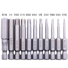 Inch Hex Key Allen Bit Quick Change Connect Impact Driver Power Drill 1/16"-3/8"