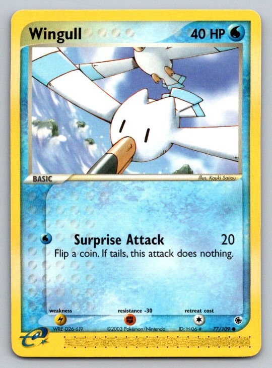 Wingull EX Ruby and Sapphire 77/109 NM