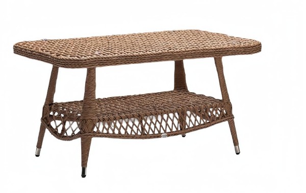 Couchtisch Braun Luxus Rattan Elegantes Terrasse Design Tische Modern MöBel-image