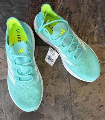 Size 10.5 - Adidas UltraBoost 5 Strung Flash Aqua JQ2936