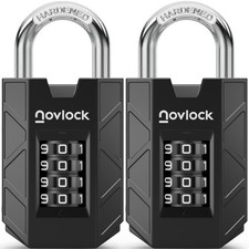 Combination Lock for Locker, 4-Digit Padlock with Code for Gym, School, Home ...