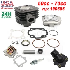 Fit Polaris Sportsman Scrambler Predator 50 Cylinder Piston Top End Rebuild Kit