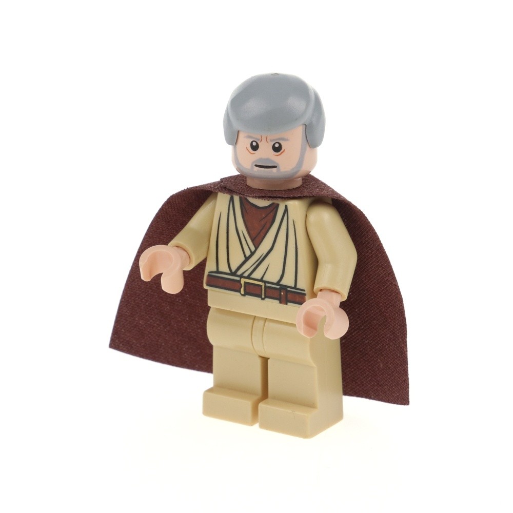 1X Lego Minifigure Star Wars Obi-Wan Kenobi Old Jedi Eye Pupil Cloak SW0637A