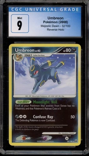 Pokemon Umbreon Majestic Dawn Reverse Holo Rare #32 CGC 9 Mint