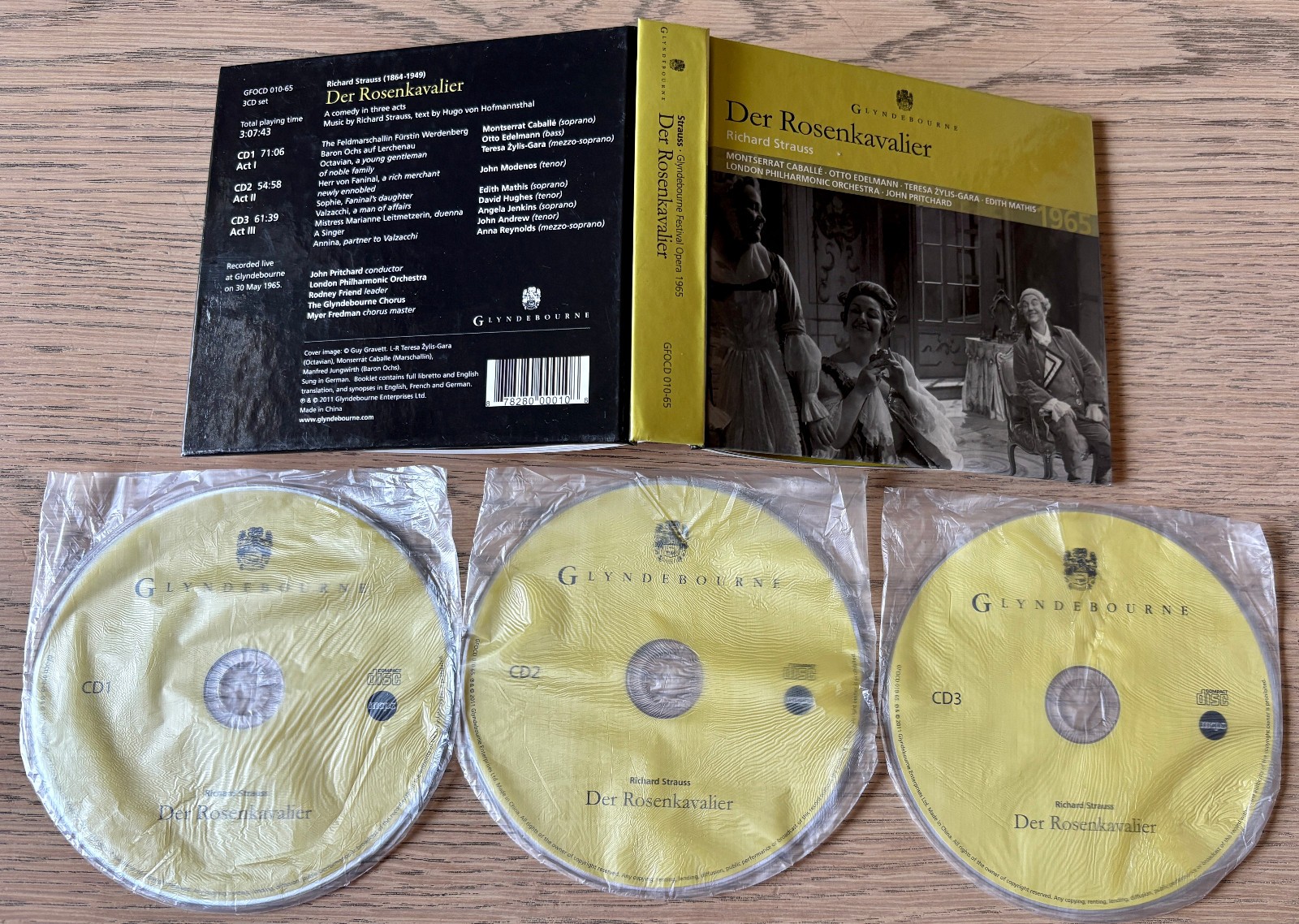 GLYNDEBOURNE GFOCD 010-65 STRAUSS ROSENKAVALIER 3-CD PRITCHARD (2011) REC. 1965