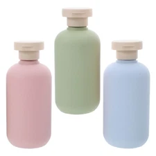 3 Pcs Empty Lotion Bottles Travel Squeeze Body Wash and Shampoo Dispenser