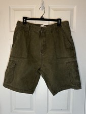 Rio Man Men s Olive Green Cargo Shorts 34 x 9.5 Rugged Cotton