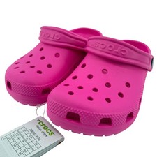 Crocs Kids Classic Clog Pink Crush 1 Little Kid J1 Hot Pink Slip On Comfy New