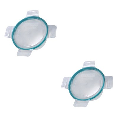Snapware 7201R-PC 4-Cup Plastic Lid with Teal Gasket (2-Pack) - Made in USA