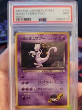 1999 Japanese Gym 2 Rocket's Mewtwo  Holo PSA 9