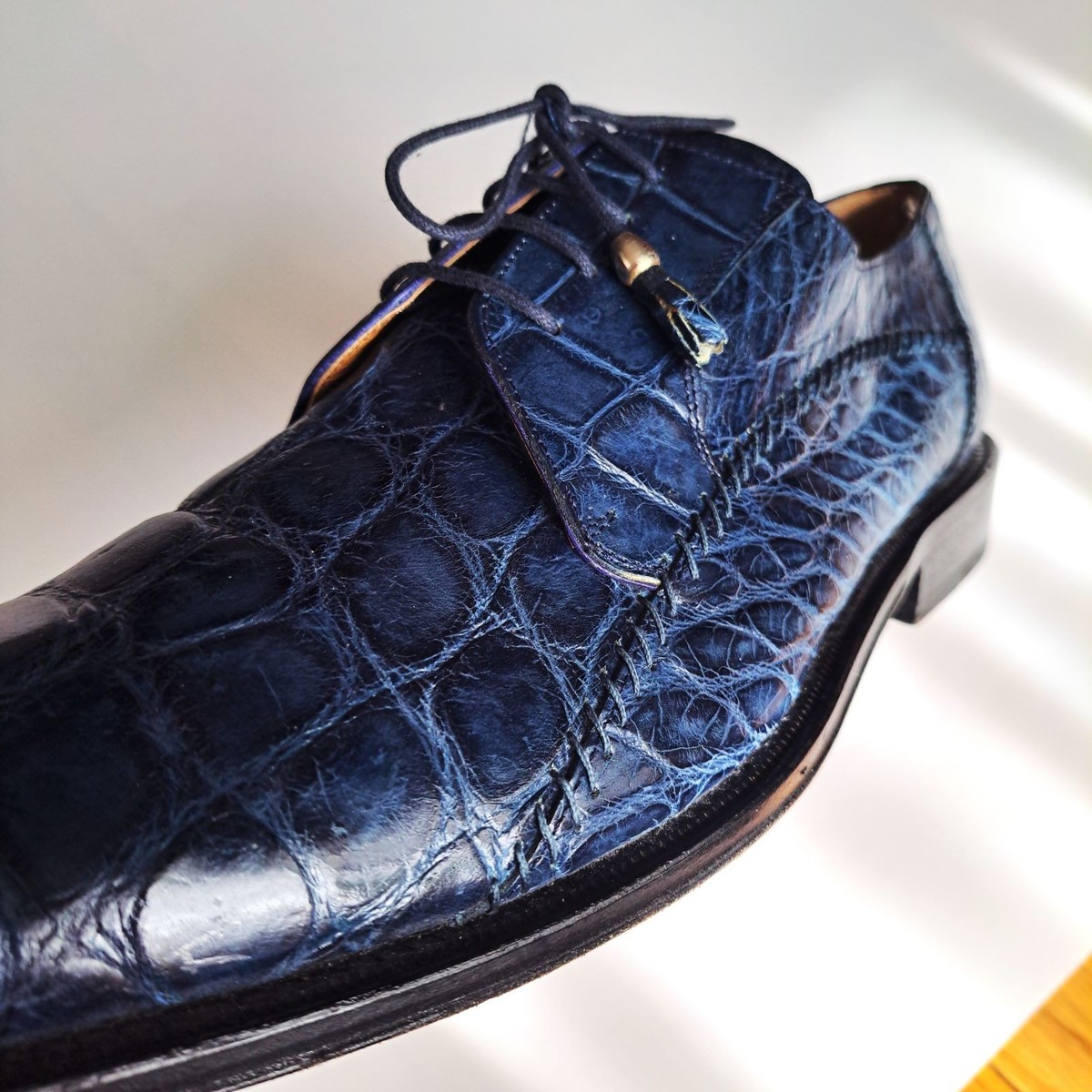 David Eden Men\'s Exotic Alligator Baby Blue Oxford Dress Shoes Men main image 2