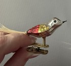 Vintage 1940s German Style 5-Piece Clip-On Glass Bird Christmas Ornament Lot — photo 3