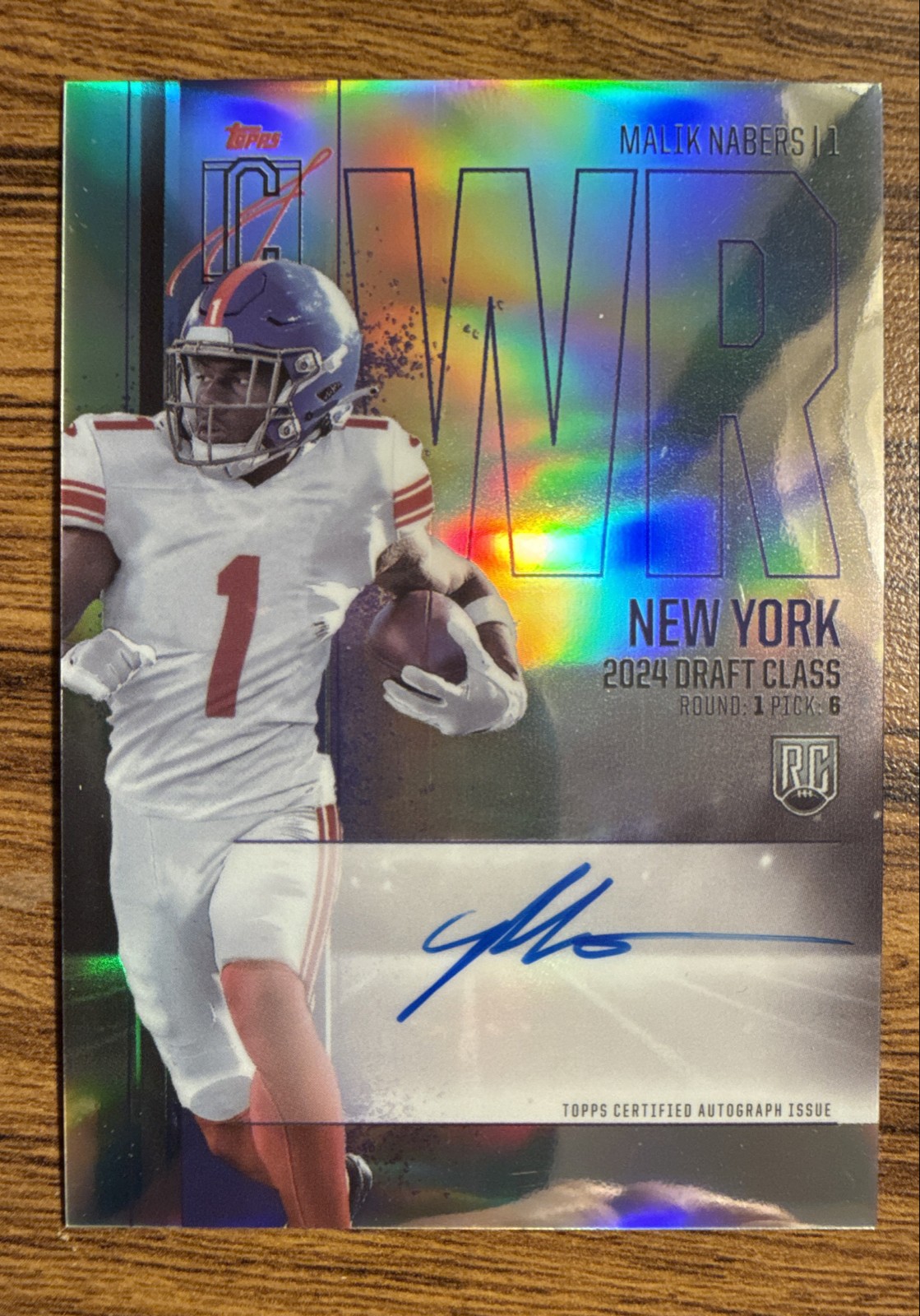 2024 Topps Signature Class - Rookie Chrome Autographs Malik Nabers #RCV-MN (AU,