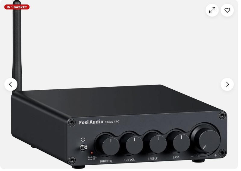Fosi Audio BT30D PRO Bluetooth Audio Stereo Receiver Amplifier HiFi Power Amp