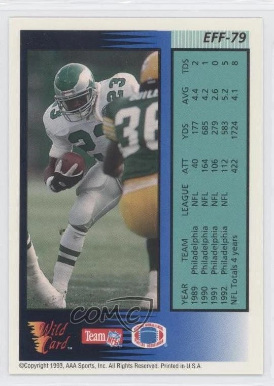 1993 Wild Card Field Force Heath Sherman #EFF-79 - Image 2 of 2