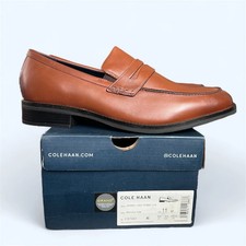 Size 11 Cole Haan Grand DRS Penny Loafer Men's Dress Shoes British Tan C37351
