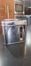 Lincoln Beautyware Tea Canister Vintage Silver Finish  Made In USA 1960