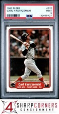 1982 FLEER #312 CARL YASTRZEMSKI RED SOX HOF PSA 9