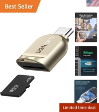 Zinc Alloy USB C to Micro SD Card Adapter - Compact, Durable and Travel Friendly