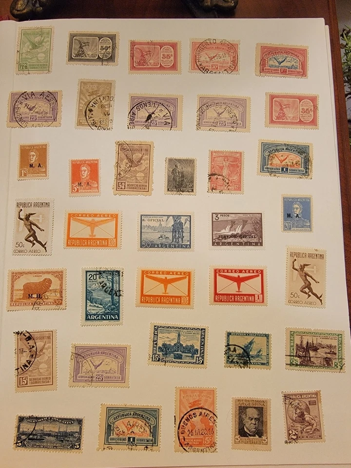 Large collection of Argentina old classic stamps, mint & used OVP official stamp - Image 2 of 4