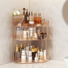 Acrylic Makeup Organizer with Brush Holder  Toothbrush Holders, Stylish Skincar