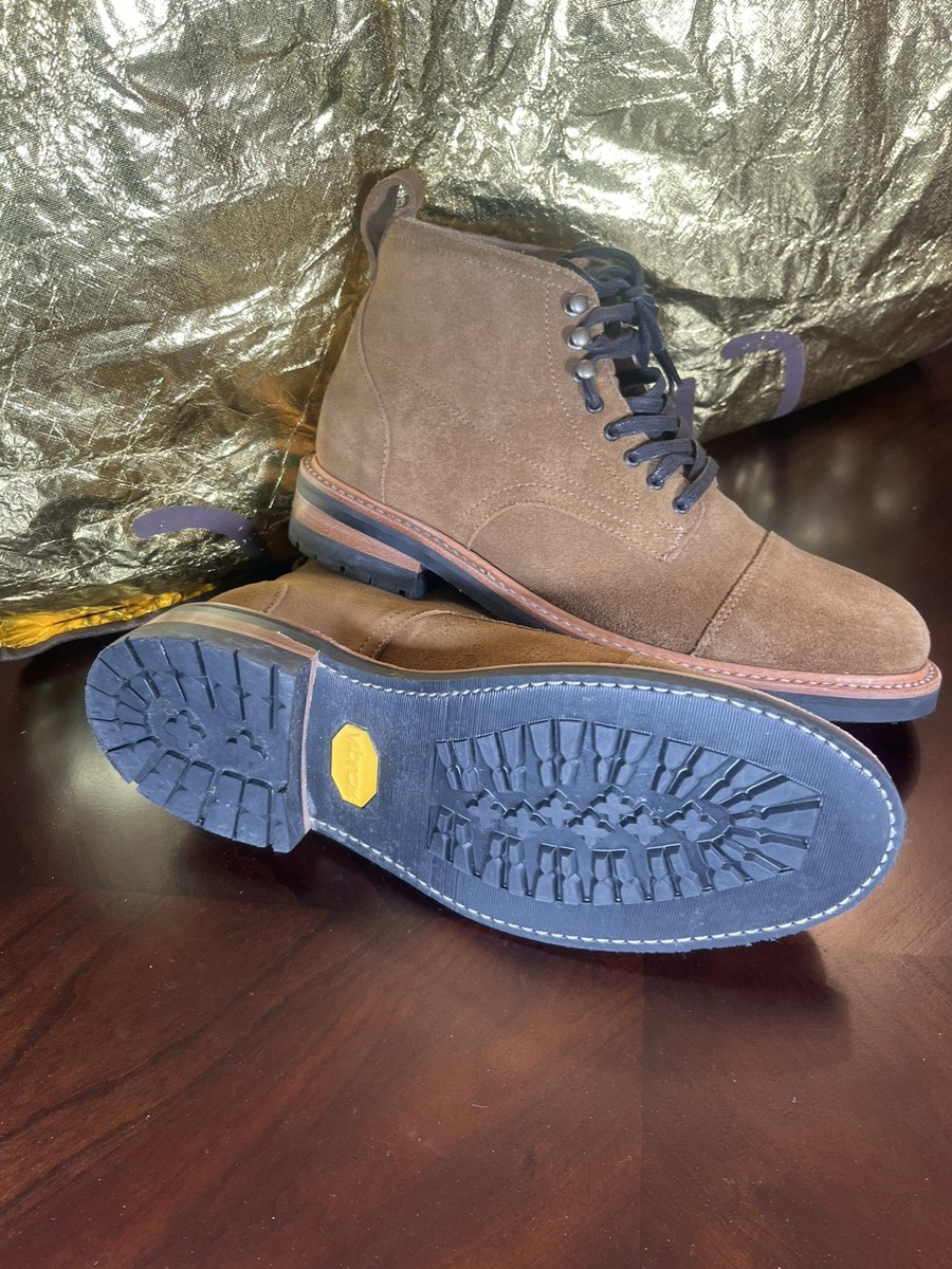 Rhodes Boots Mens Size 9 Brown Suede Leather Lace Up Vibram 